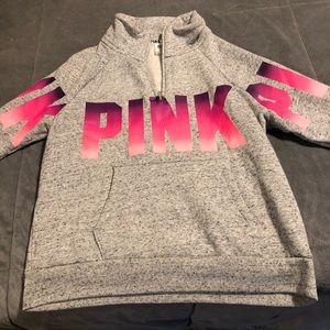 Victoria Secret Pink pullover hoodie, quarter zip